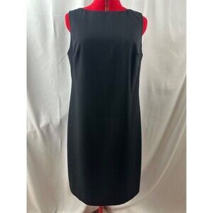 LIZ CLAIBORNE PETITE 12P Women's Little Black Dress LBD zip back lined Size 12